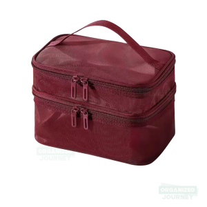 🚚 SG Seller🚚 Cosmetic Bag Multi-functional Wash Bag Portable Large transparent Mesh Double-layer Mesh Bag Storage Bag