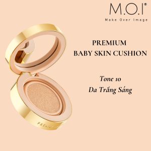 Phấn nước MOI Premium Hồ Ngọc Hà Baby Skin Cushion phên bản nâng cấp kềm dầu dưỡng da chống nắng 5 in 1 (12g) + Quà tặng