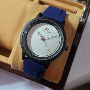 JAM TANGAN WANITA TERBARU 2024  KASUAL  BASIC MODEL BULAT WV-1677 TALI RUBBER