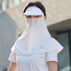 BEAUTYLADIES ป้องกันรังสียูวี ครีมกันแดดสำหรับผิวหน้า สีทึบ กันฝุ่น ผ้าคลุมป้องกันรังสี UV ปรับได้ หมวกกันแดด มาส์กน้ำแข็งไหม ยูนิเซ็กส์