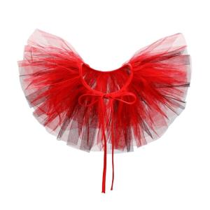 Adjustable Ties Multicolor Layered Mesh Neck Ruff Detachable Collar Shawl for Medieval Costumes and Renaissances Fairs