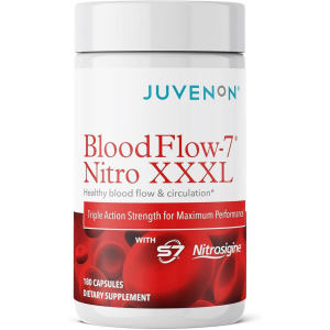 Juvenon Nitric Oxide Supplement BloodFlow-7 Formulated with S7® Blend Nitrosigine® & Resveratrol 3 Clinically Studied Nutrient Ingredients