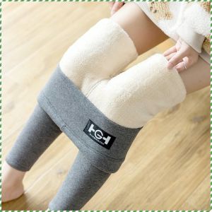 กางเกงเอวสูง สีดำ กางเกงกระชับสัดส่วน ฤดูใบไม้ร่วงและฤดูหนาว ยกกระชับก้น พอดีตัว เวอร์ชันข้น