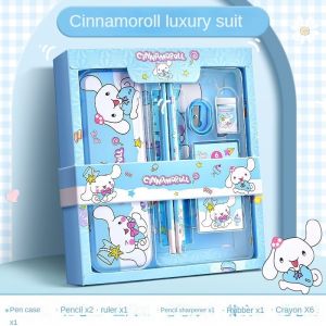 Sanrio Stationery Set Gift Box Set School Supplies Cute Cartoon Gift with Crayons