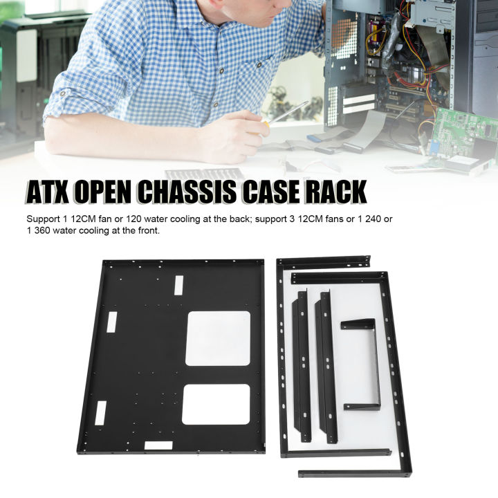 ATX Open Chassis Case Rack DIY Assembled Multifunction Gaming PC Case