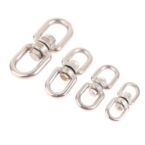 Christmas gift 【AYLMER】 1Pc M4 M5 M6 M8 Rotating Universal Ring 8 Shape Unloading Shackle Wire Rope Lock Chain Connecting Buckle 304 Stainless Steel