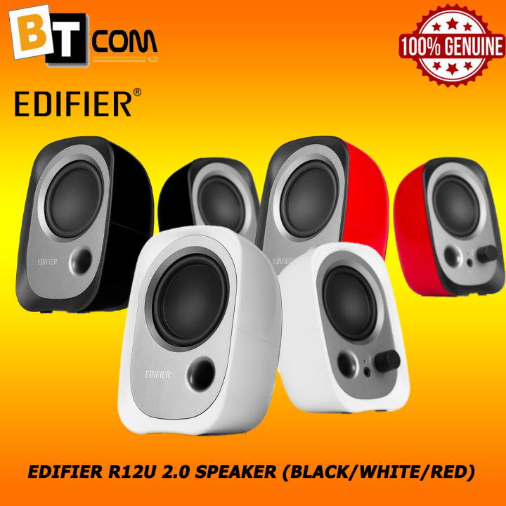 EDIFIER R12U 2.0 SPEAKER (BLACK/WHITE/RED) | Lazada