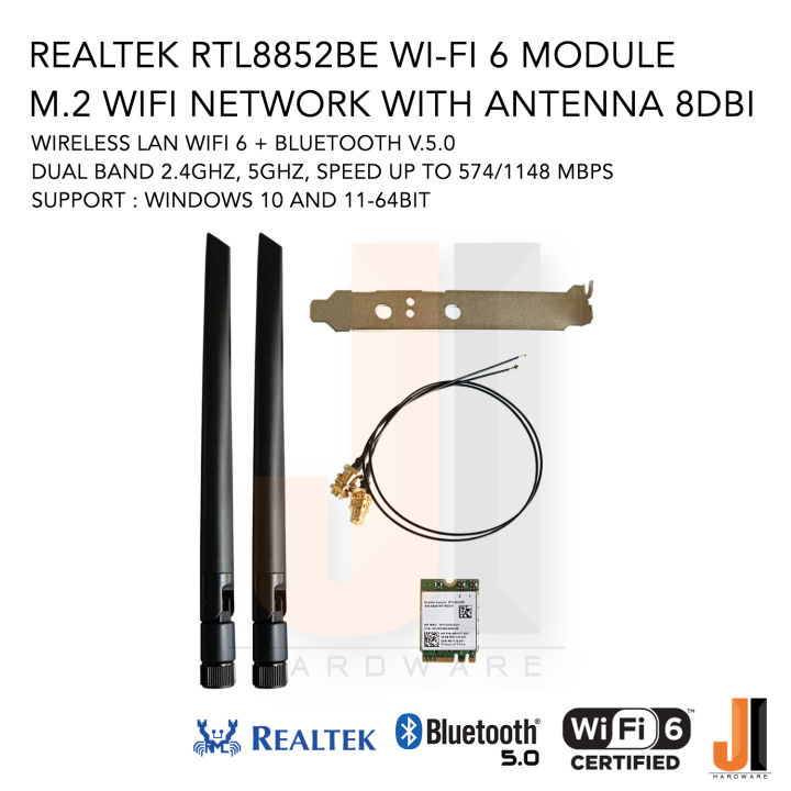 Realtek RTL8852BE WiFi 6 module card wifi network wireless lan + bluetooth v.5.0 dual band