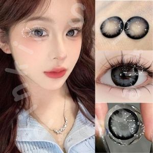 PINKINSOFTLENS My Daisy Bloom By PinkinPlus Gray Brown Blue Softlen Normal -0.00 Minus -10.00 1 Pasang Lensa Kontak Warna Diameter 14.2mm Lensa Kontak softlen Soft Lens Murah