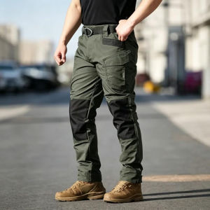 Military Style Tactical Combat Pants Men Heavy Duty Knee Pad Panel Multi Cargo Pockets Adjustable Ankle Outdoor Trekking Motorcycle Pants COD Available