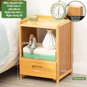 SUNNY BIERE Tủ đầu giường tre Tủ tre đầu giường Tủ đầu giường nhỏ gọn chất lượng cao đa năng