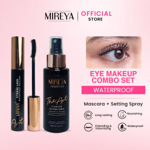 Mireya Bundle - Mireya The Art Flawless Setting Spray + Mascara Xtense Lash Waterproof – Maskara Long Lasting 24H + Setting Spray Make Up