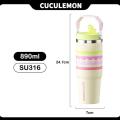 Cuculemon Tumbler Stainless Steel 1L Kapasitas BesarTermos Air Tahan 24 jam botol Kopi Vacuum,. 