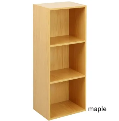 TLE 3 Tier Color Box / Utility Shelf / Book Shelf / DIY Multi-Purpose Wooden Solid Board Storage Box Cabinet Book Shelf Space Saving Living Room Bathroom Kitchen Office Indoor & Outdoor Use