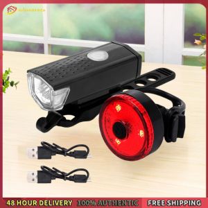Winnereco Bike Tail Light & Headlight Cycling Tail Lamp Waterproof Bicycle Safe Light Rechargeable LED Riding Warning Light 3 Modes for Night Riding