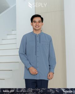 TERMURAH GAMIS SARIMBIT SEPLY TENARA NAVY SKIPPER TERBARU KEKINIAN SPESIAL LEBARAN 2026 KONDANGAN