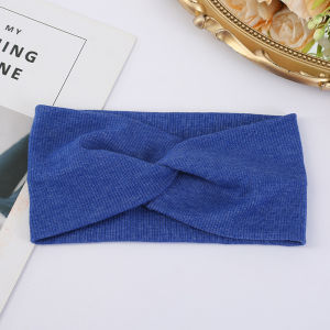 Korean Stretchy Soft Running Knitted Knot Turban Head Band Lightweight Elastic Sports Gym Exercise Women JUJU Knitted Wide Head Band