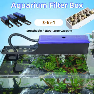 Aikenn Aquarium Filter Box Top Filter Drip Wall Mounted Water Purifier Adjustable Fish Tank Rumah Tangga