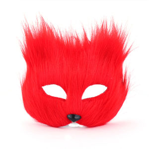 [Energetic] Women Plush Fox Mask Halloween Carnival Fancy Dress Party Props Cute Fox Mask