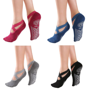 Women Non-Slip Yoga Socks For Backless Fitness Pilates Breathable Ballet Foot Sock Ladies Sport Gym Sock Dance Slipper