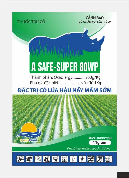 Thuốc Safe super 80wwp đặc trừ các loại cỏ lúa cỏ lúa nền lúa rài lúa ...