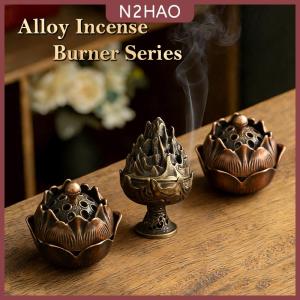 N2HAO Vintage hợp Kim Hương Burner Stick chủ ba chân Rỗng ra mini Gỗ đàn hương Lư Hương Burner trang trí nhà