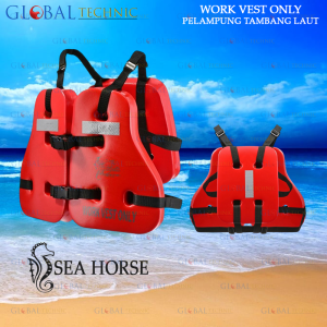 Life Jacket Working Vest Sea Horse Reflective Hight Buoyancy / Pelampung Penyelamatan Kelautan