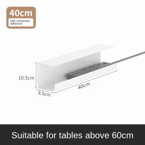 MECOME Space Saving Under Table Cable Organizer PVC Punch-free Office Wire Organizer Holder High Quality Easy Installation Cord Management Shelf for Home Office
