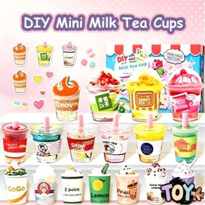 DIY Mini Milk Tea Cups 575Pcs Bubble Tea Ice Cream Toy Set Educational Gift Toys for Kids