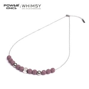 POWER IONICS Volcanic 316 Steel Womens Rainbow Aroma Diffuser Bracelet Necklace Gift Custom Engrave