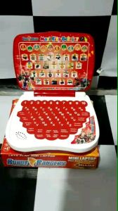 mainan edukasi laptop buat belajar 2 bahasa karakter lucu SNI