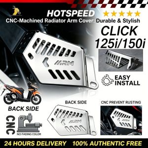 Hugger Airblade Reservoir Arm Cover For Honda Click 125i/150i Full Cnc Alloy Stainless Steel
