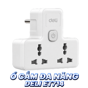 BỘ 3 MẪU Ổ CẮM ĐIỆN ĐA NĂNG DELI ET714 – T716 – ET426  AN TOÀN - TIỆN LỢI - CHỐNG CHÁY THIẾT KẾ AN TOÀN VỚI TRẺ NHỎ