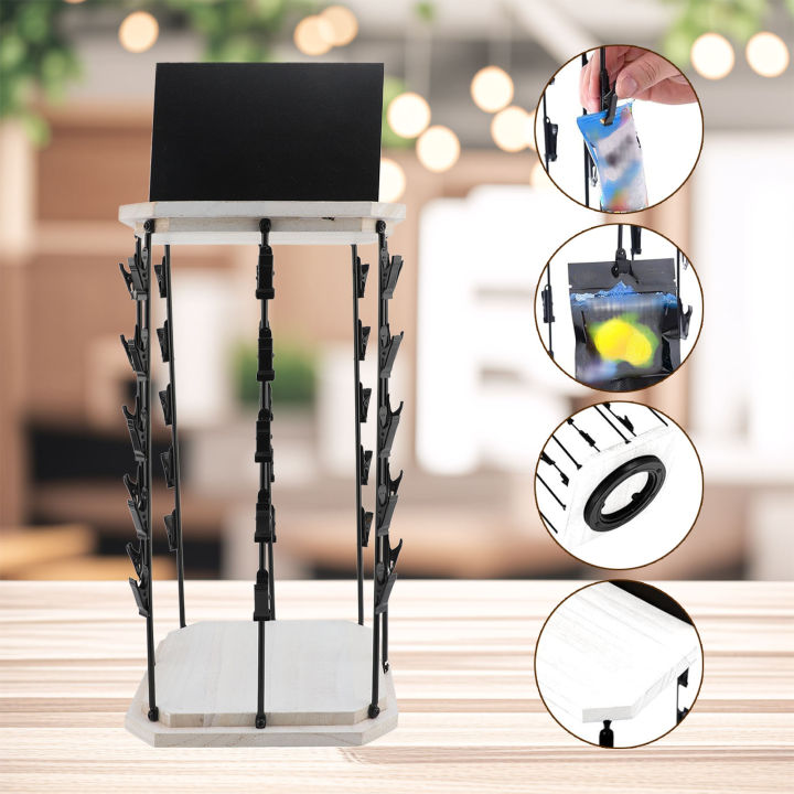 Jectse ชั้นวางชั้นวางชิปแบบหมุนได้5ชั้นและ40คลิปมันฝรั่งทอดตั้งโชว์ ...