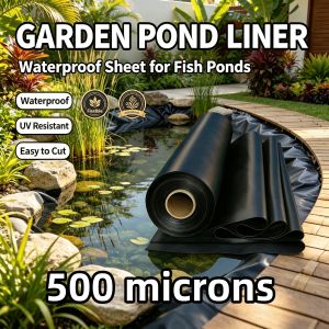 【 500/300 microns】Garden Pond Liner Waterproof Sheet for Fish Ponds - Waterproof UV Resistant Easy to Cut - 2x2M 4x4M 4x5M 4x6M 4x8M 4x10M 6x6M 6x20M 6x8M 8x10M 8x16M 4x20M 8x20M HDPE fish pond liner Geomembrane impermeable membrane Gardens Pools COD