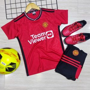 Bộ quần áo đá banh trẻ em CLB Manchester United  logo thêu đủ mẫu thun lạnh cao cấp mới nhất A1