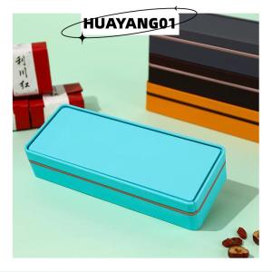 HUAYANG01 [2023 new HOT FASHION] Nhiều màu tinplate hình chữ nhật hộp lưu trữ container với nắp hộp thiếc nhỏ container rỗng hộp lưu trữ trường hợp tổ chức