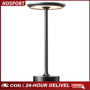 【NEW】 Creative Desk Light Dimmable Rechargeable Metal Table Lamp with 3 Color Modes for Bedroom Bar Restaurant Camping Patio