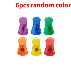 6Pcs Klip Magnet Peti Sejuk Pelangi Pengapit Makanan Pemegang Nota Dapur