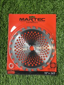 ใบตัดหญ้าวงเดือนมาเทค ขนาดสิบ นิ้ว มีคาร์ไบด์ ติดเล็บ วงเดือนมาเทค รุ่นมีฟันเลื่อย