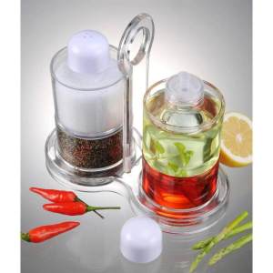 🌹READY STOCK🌹 Ovsp Spice Jar Set Stack + Caddy Jar Spices Storage Oil Vinegar Salt Pepper Dispenser / Bekas Rempah Dapur