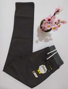 Celana panjang Chino Pria Dewasa Bahan kain katun twill streth (elastis) ikat pinggang rip warna hitam abu-abu mokka dan krem