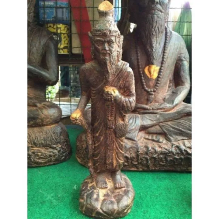 ฤาษีเดินดง งานหินศิลาแลง สูง 32 ซม. ของตกแต่งคลาสสิก