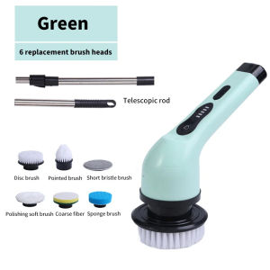 🔥🔥【SG READY STOCK】9 in 1 Portable Electric Cleaning Brush Set Kit Replaceable Cleaning Heads Scrubber Electric Spin Scrub Brushes