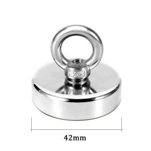 42mm Magnet Neodymium Strong Bulat 0-60kg Magnet Super Kuat Magnet Fishing Neodymium Untuk Memancing Logam Di Laut Sungai
