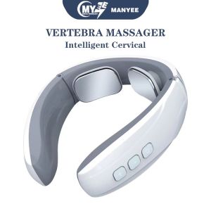 Wireless Intelligent Back Neck Spine Cervical Body Massage Machine with Electrical Magnet Pads