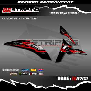 Stiker Striping FINO 125-Sticker Aksesoris Motor Fino 125 Desain Racing Simpel Keren Kode LA0763