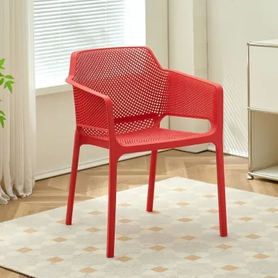 [ SG ] ⚡ Home Thickened Simple Armrest Backrest Chair Outdoor Backrest Dining Chair