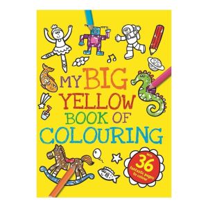 My Big Yellow Book of Colouring for Kids to Doodle & Color Fun Scenes