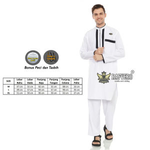 COD Setelan Muslim Baju Koko Kurta + Celana + Peci + Tasbih Set Pakistan Pria Dewasa Premium